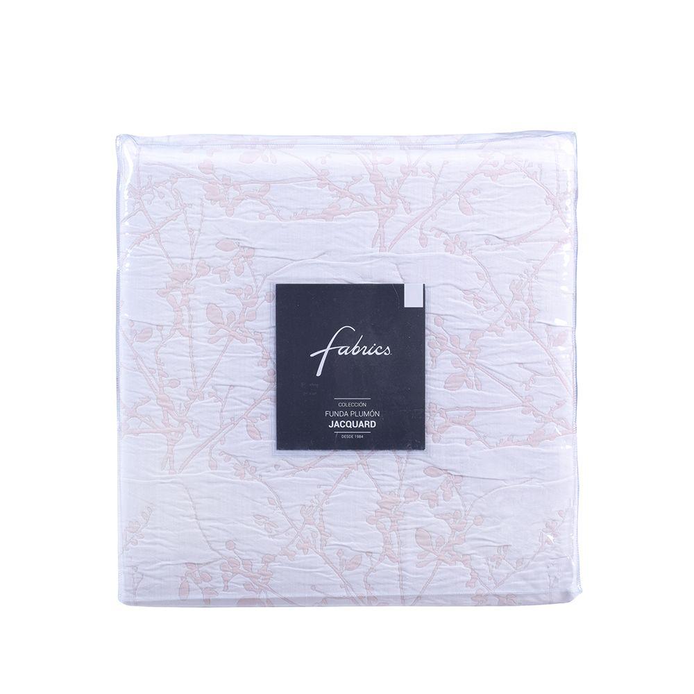 Funda plumon jacquard King branches rosado Fabrics-2