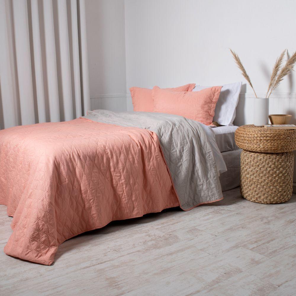 Quilt MF King Varosha Gris-Coral-2