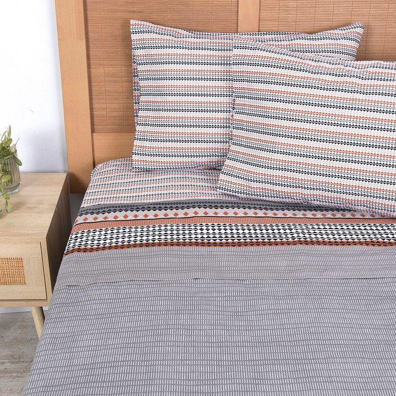 Sábana Estampada  144 Hilos King  Romano-2