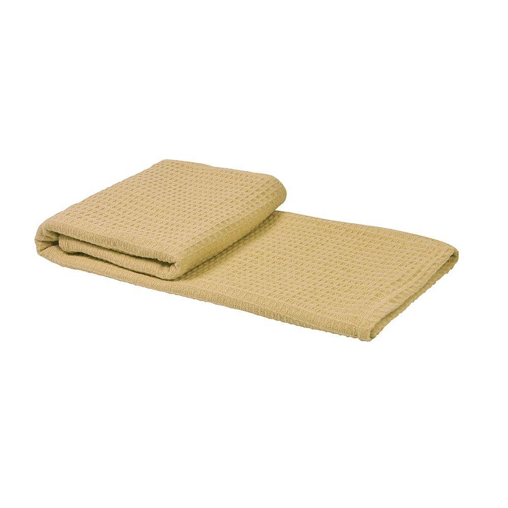 Manta Algodon Waffle 130x160 cm Mostaza Mashini-0
