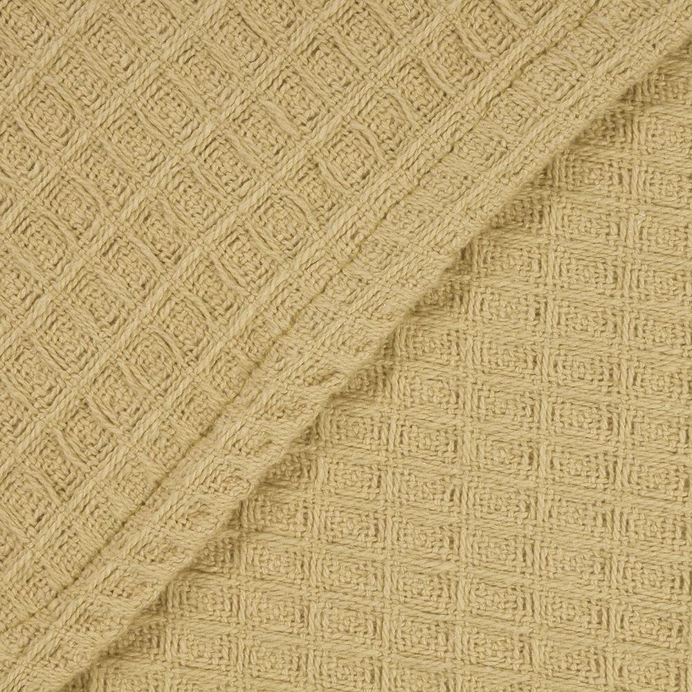 Manta Algodon Waffle 130x160 cm Mostaza Mashini-1