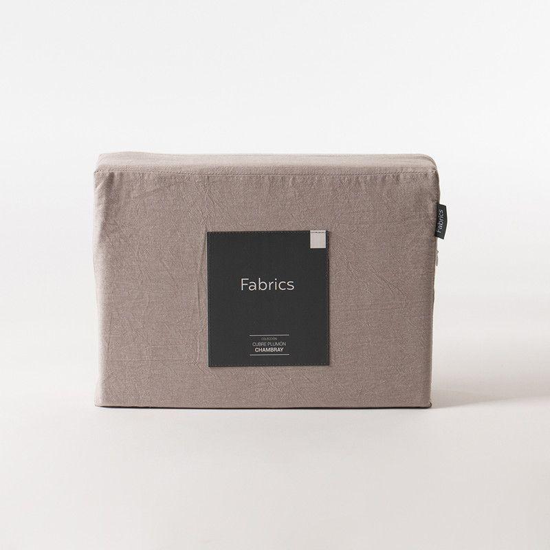 Cubreplumon alg. Chambray s.king beige-3