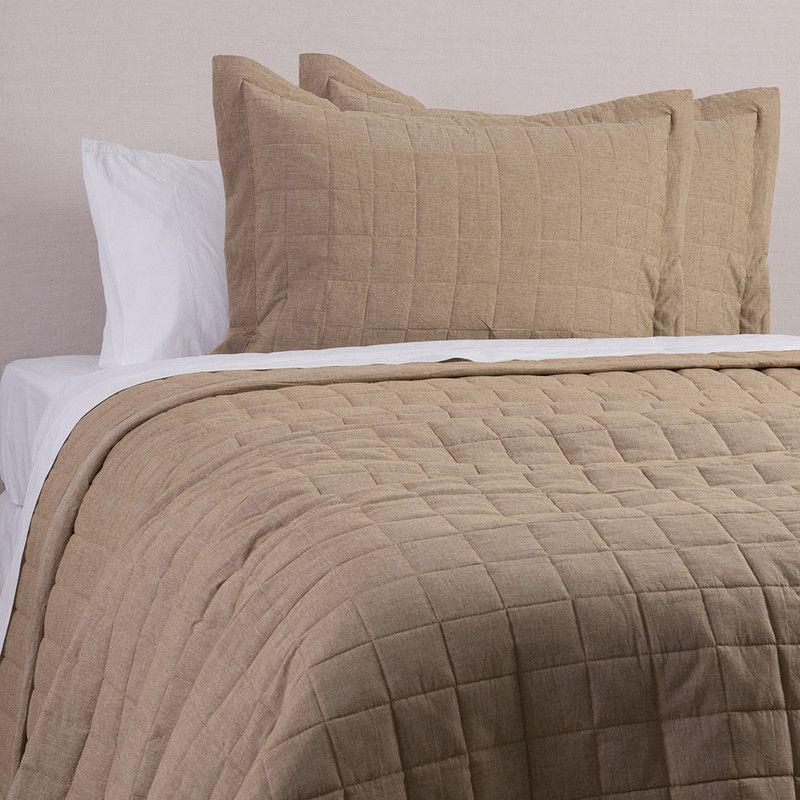 Cubrecama quilt oxford 2 PL Ocre-0