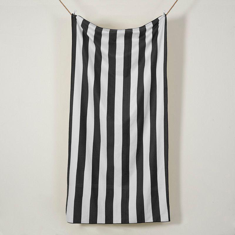 Toalla Playa MF Rayas 90x180 Negro-1