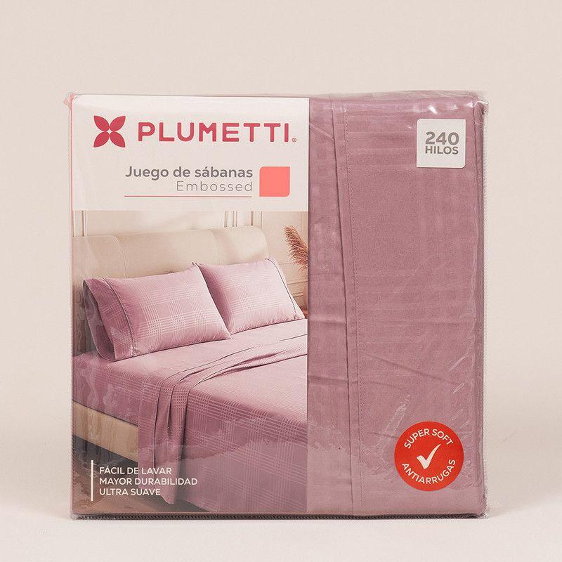 Sabana MF Embossed 2 P Rosado Plumetti-2