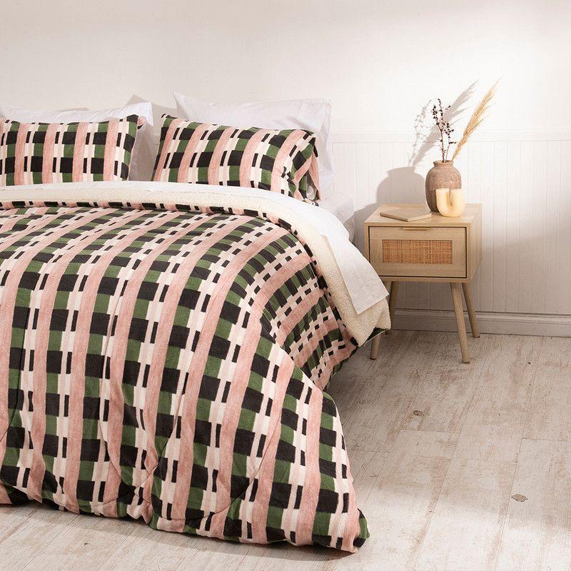 Plumon Coral print Sherpa 2 P Trama-3