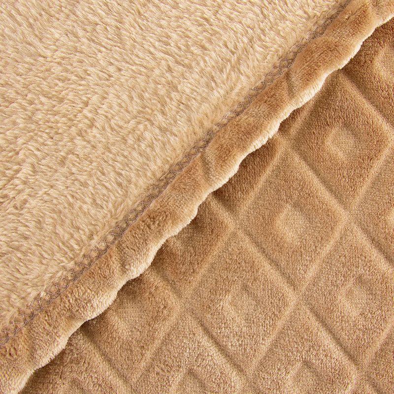 Frazada Coral Embossed King Beige-1