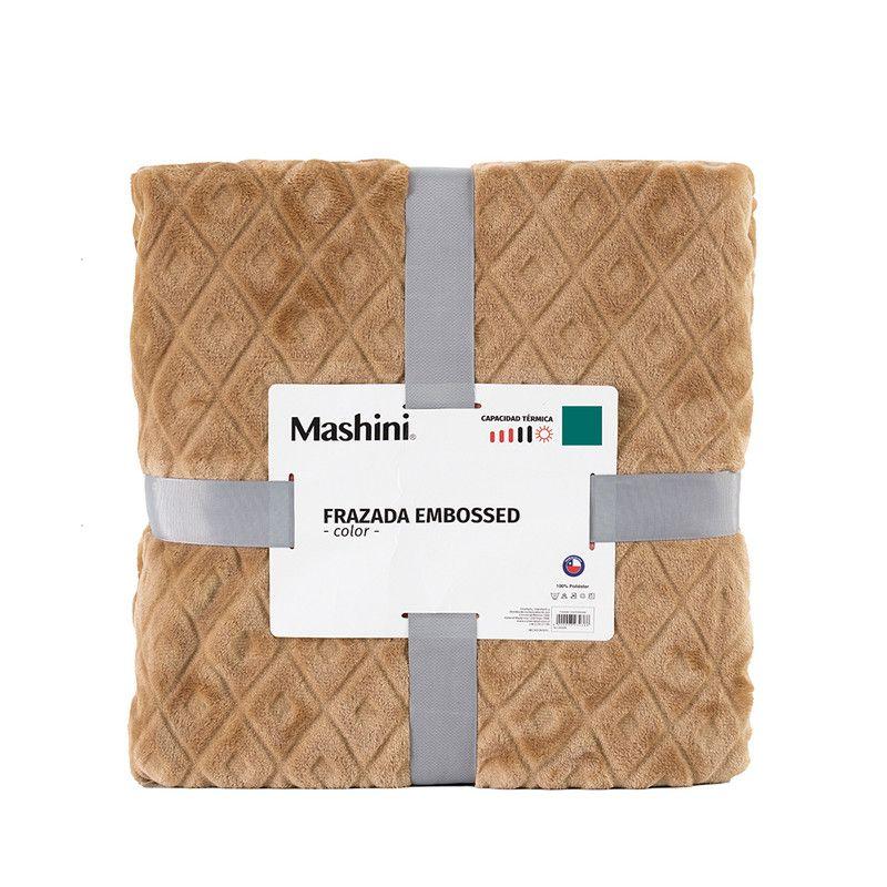 Frazada Coral Embossed King Beige-2