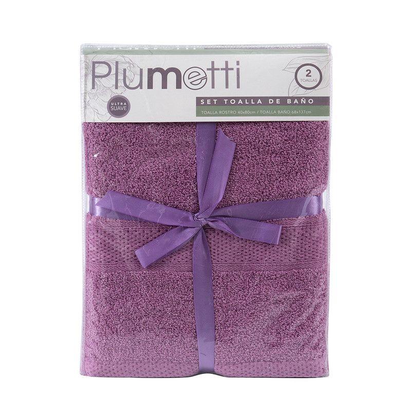 Set 2 toallas Colorix 400gsm Morado-2