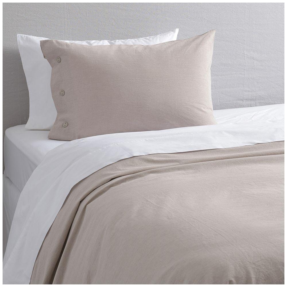Cubreplumon alg. Chambray 1.5 pl beige Fabrics-0