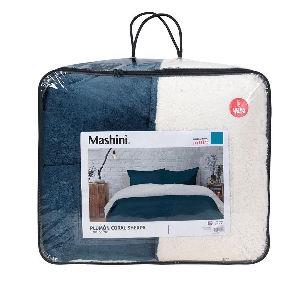 Plumon Coral Sherpa Super King Azul-3