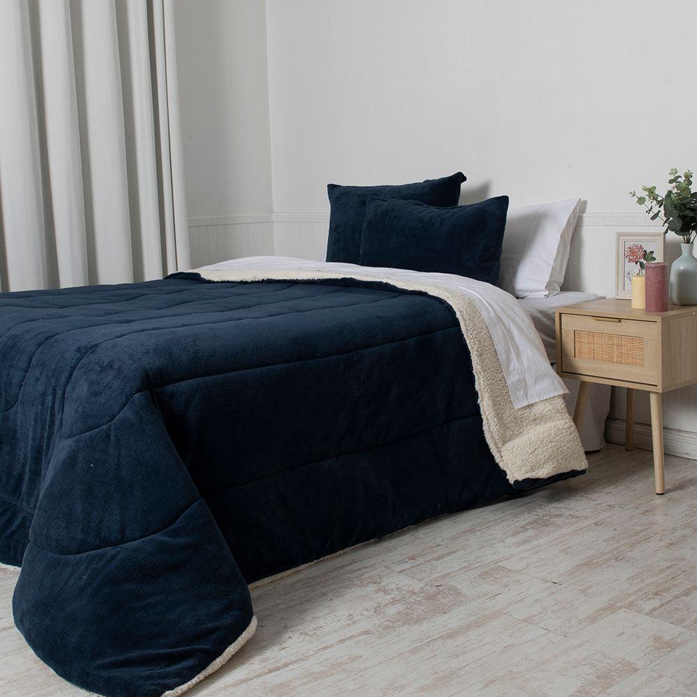 Plumon Coral Sherpa Super King Azul-1