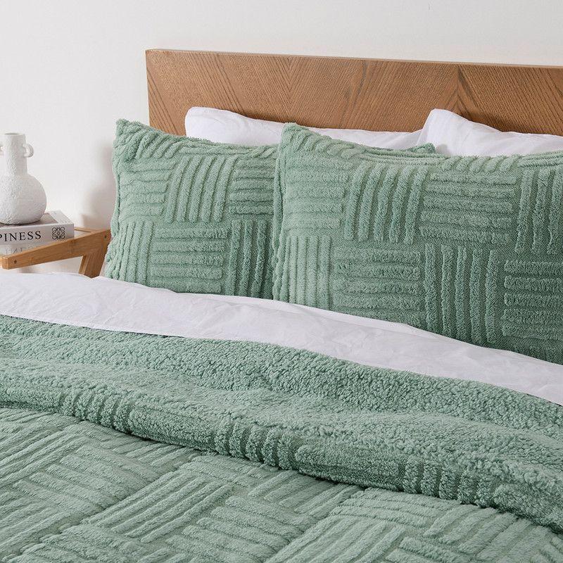 Plumon JQD Sherpa Super King Trama Verde-2