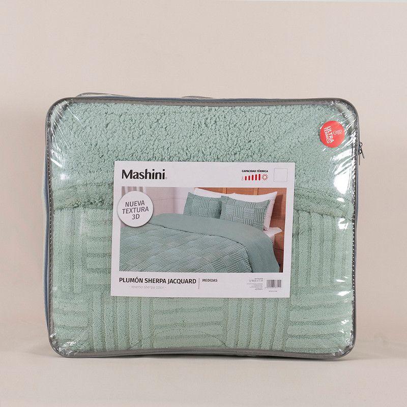 Plumon JQD Sherpa Super King Trama Verde-3