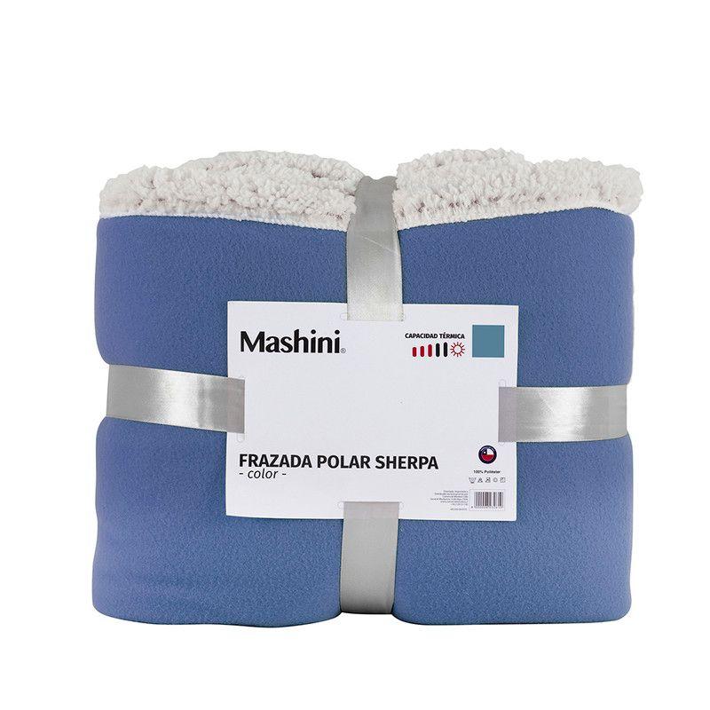 Frazada Polar-Sherpa Lisa 2 P Azul-1