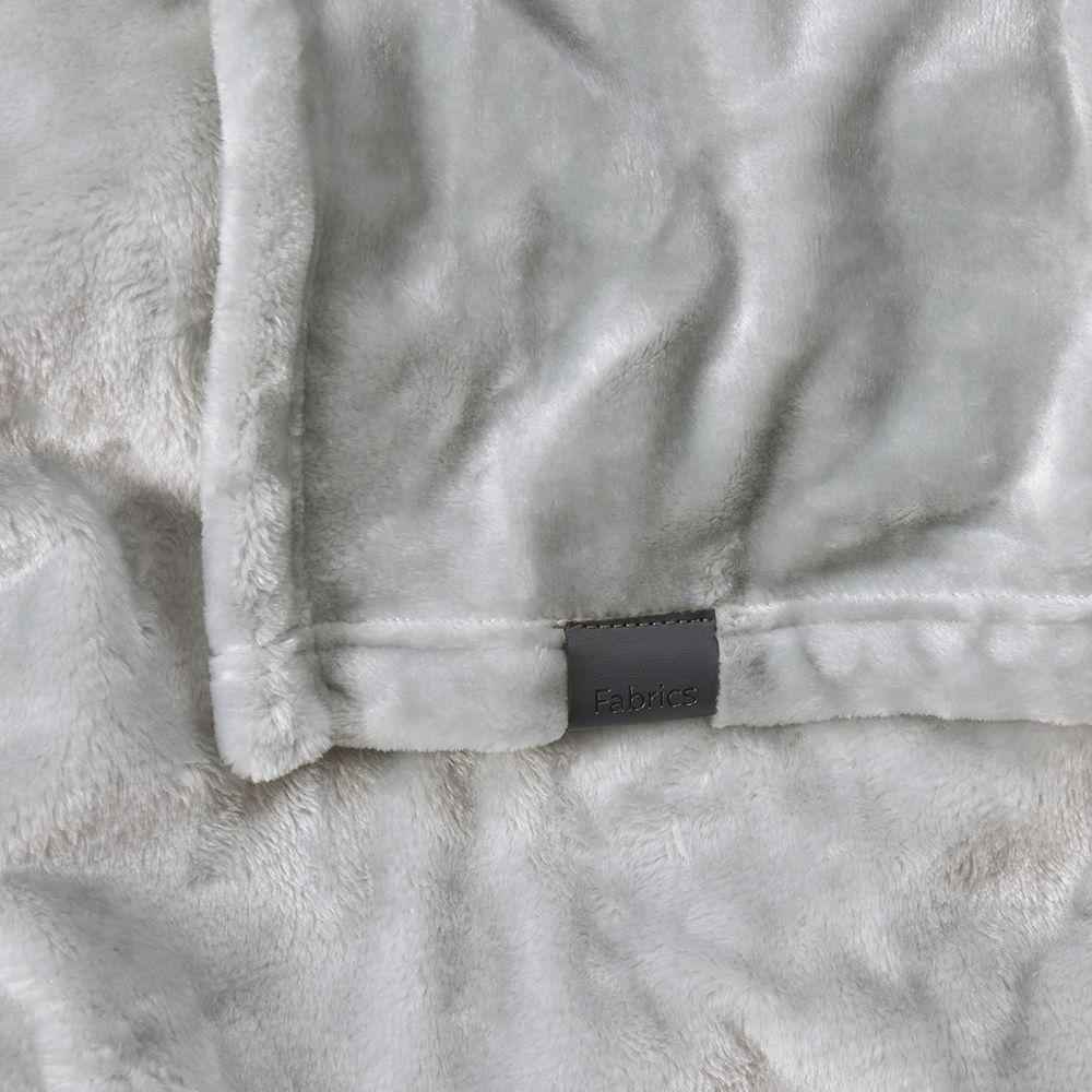 Frazada Flannel basica 2 pl gris claro-2