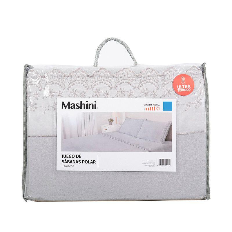 Sabana Polar Lisa Broderie 1.5 P Gris-4