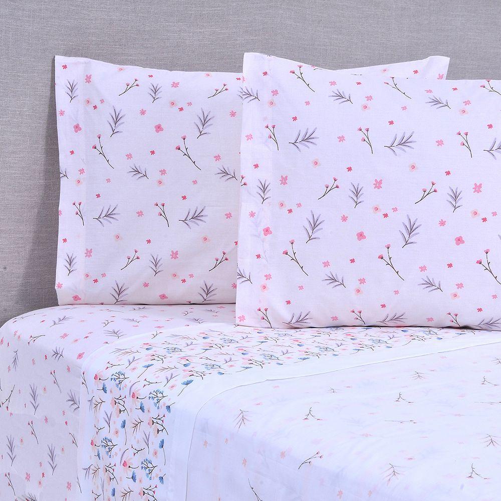 Sabana estampada  180 H 2P Rose-0