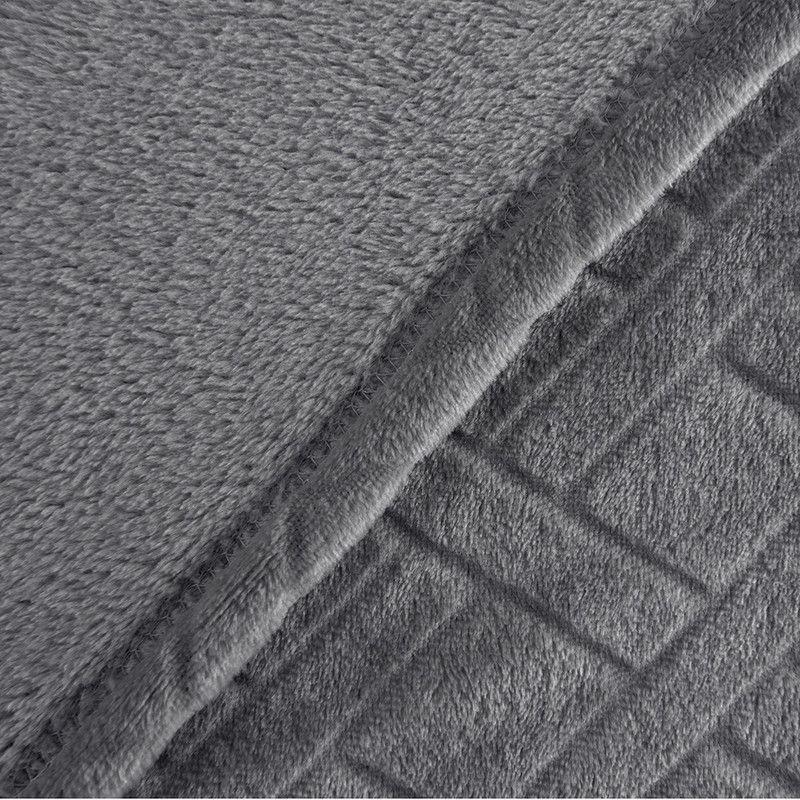 FrazadaFlannel Embossed King Gris-1