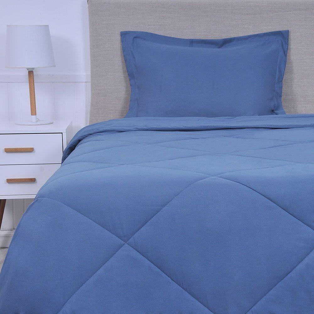 Plumón Microfibra King Azul-0