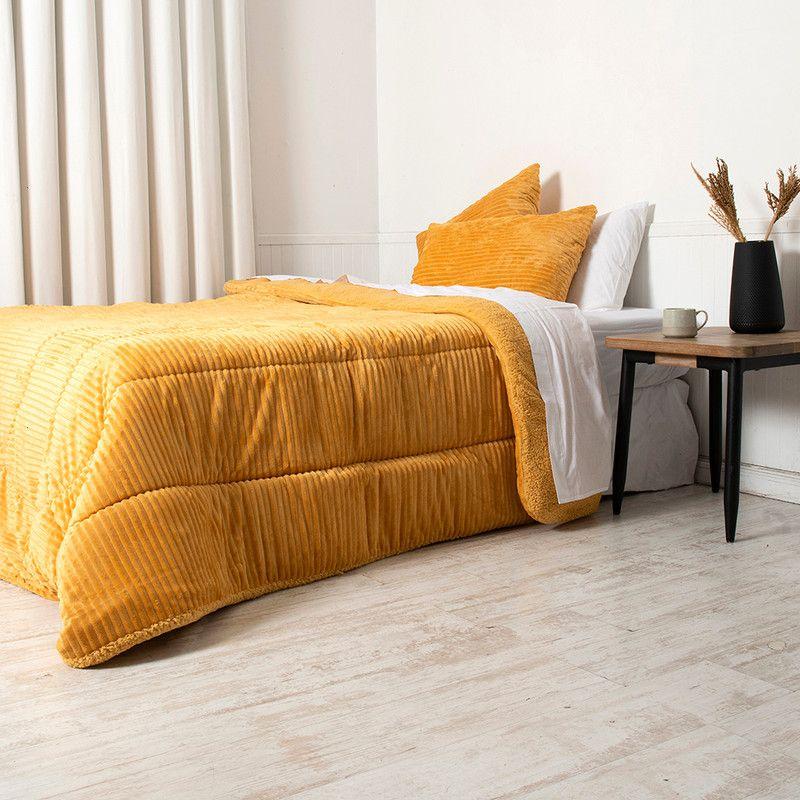 Plumon Corduroy Coral Sherpa 2 P Amarillo-1