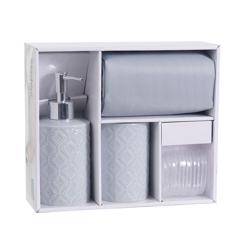 Set Baño 4 Pzas  Gris-2