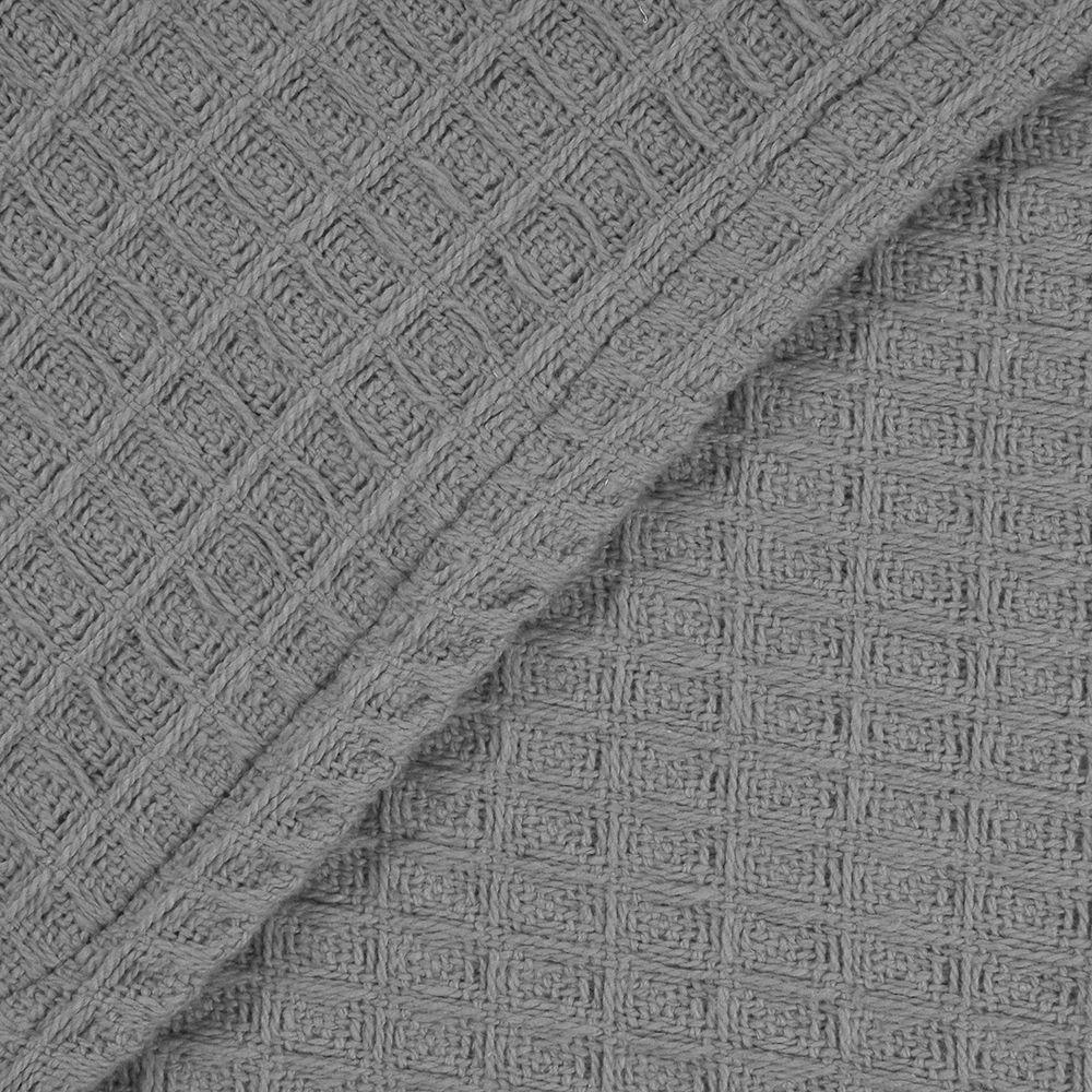 Manta Algodon Waffle 130x160 cm Gris Mashini-1