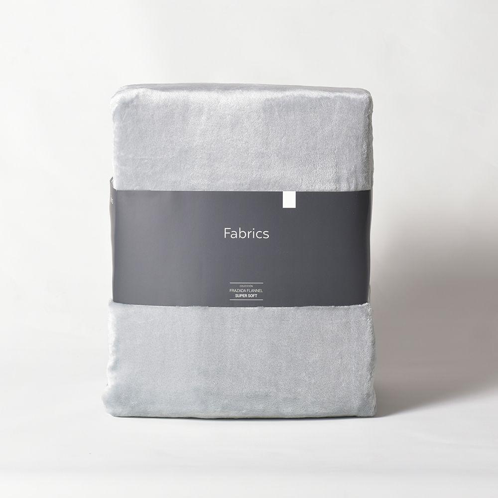 Frazada Flannel basica  S.king gris claro-0