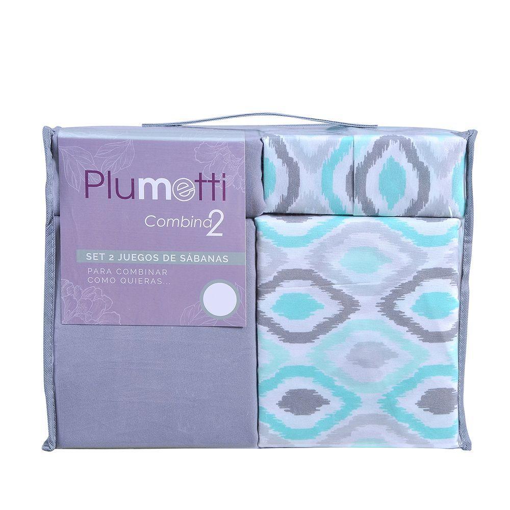 Sabana combinada estampada MF  2 P Lily-4