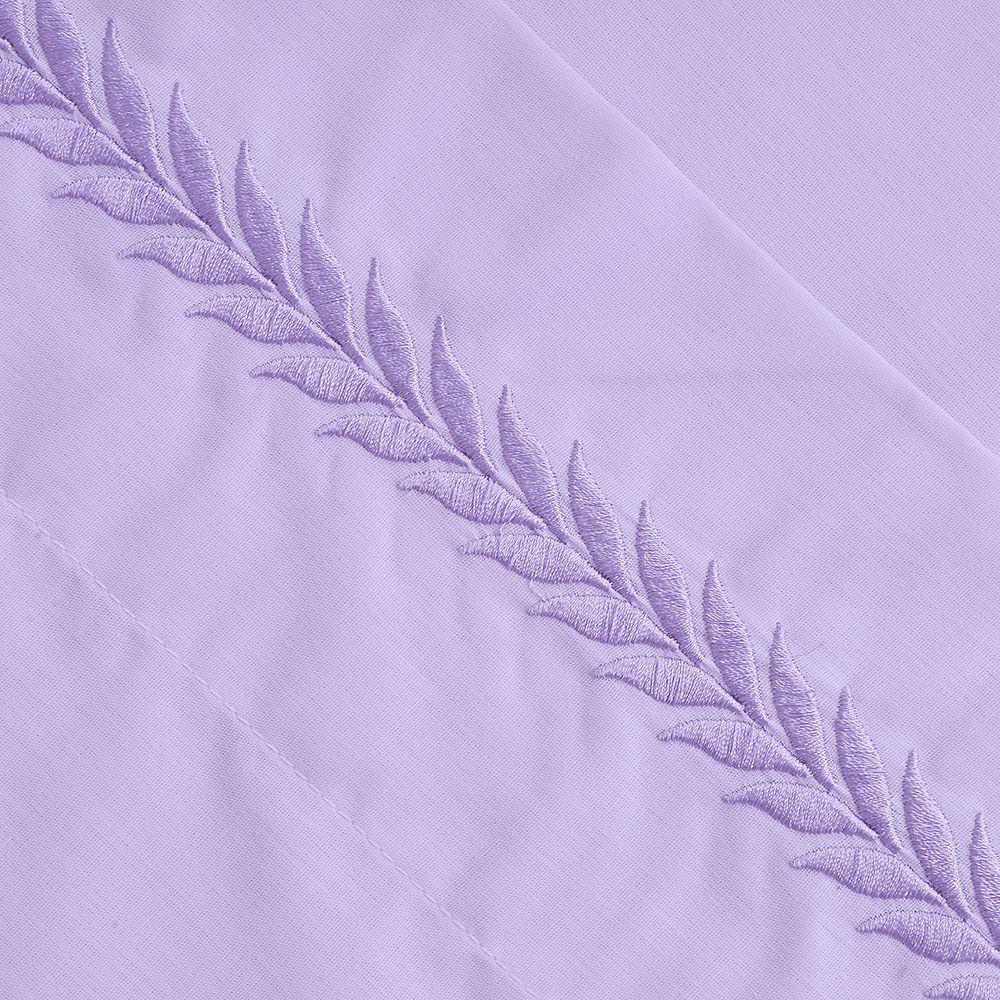 Sábana Bordada 180 Hilos 2 P Ramas Lila-1