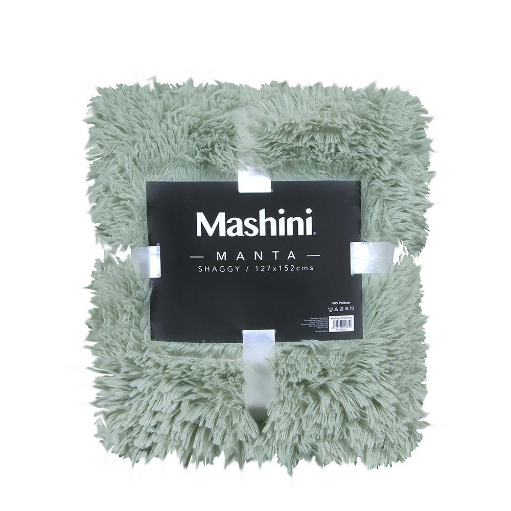 Manta Shaggy 127x152 Verde-2