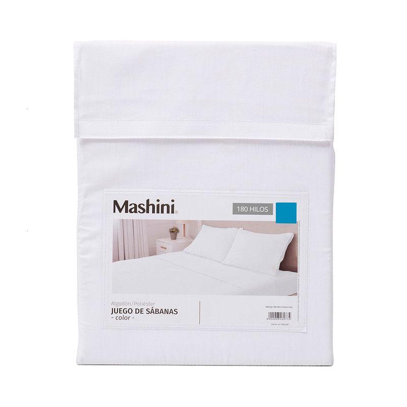Sábana 180H Lisa 1.5 P Blanco-4