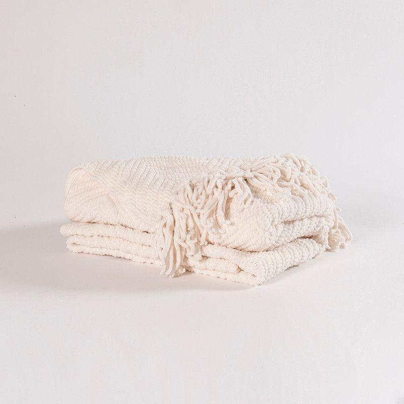 Manta chunky zigzag Crudo 130x180 cms-0