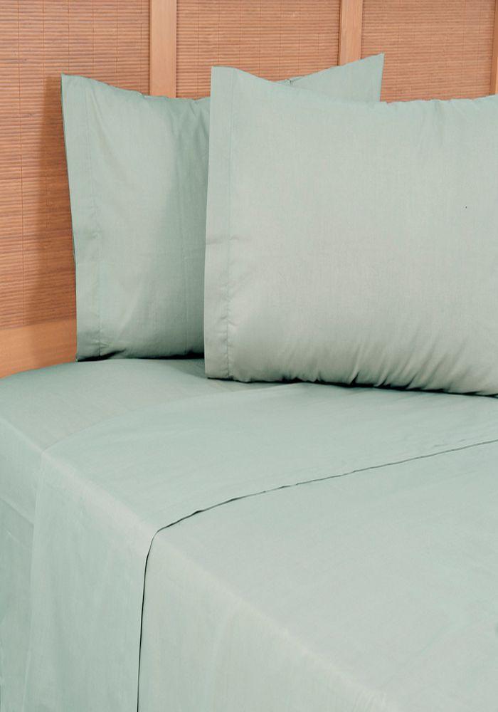 Sabana 144 Hilos Lisa 2 P Turquesa-0