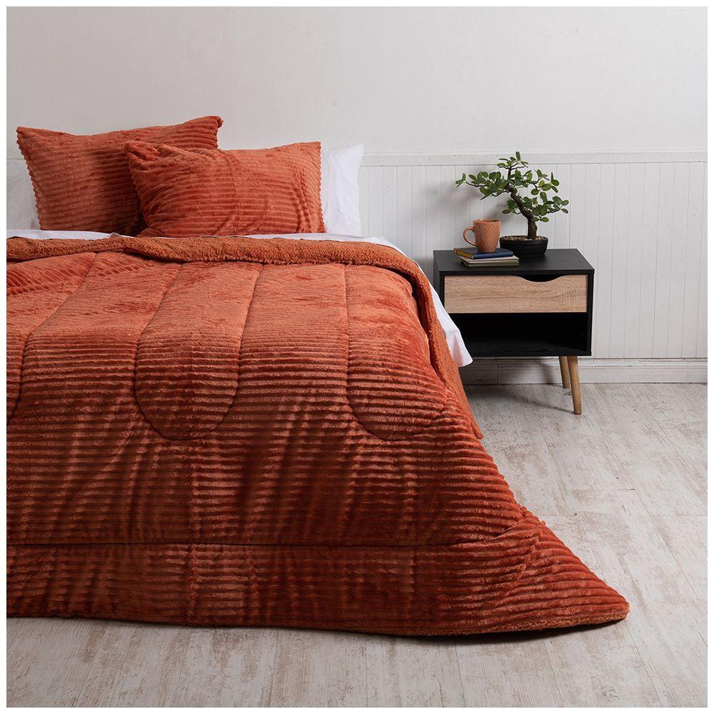 Plumon Corduroy Coral Sherpa 2 P Terracota-0