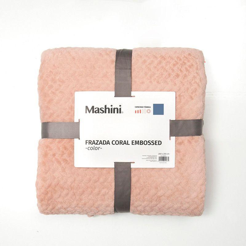 Frazada Coral Embossed 1.5 P Rosado-2