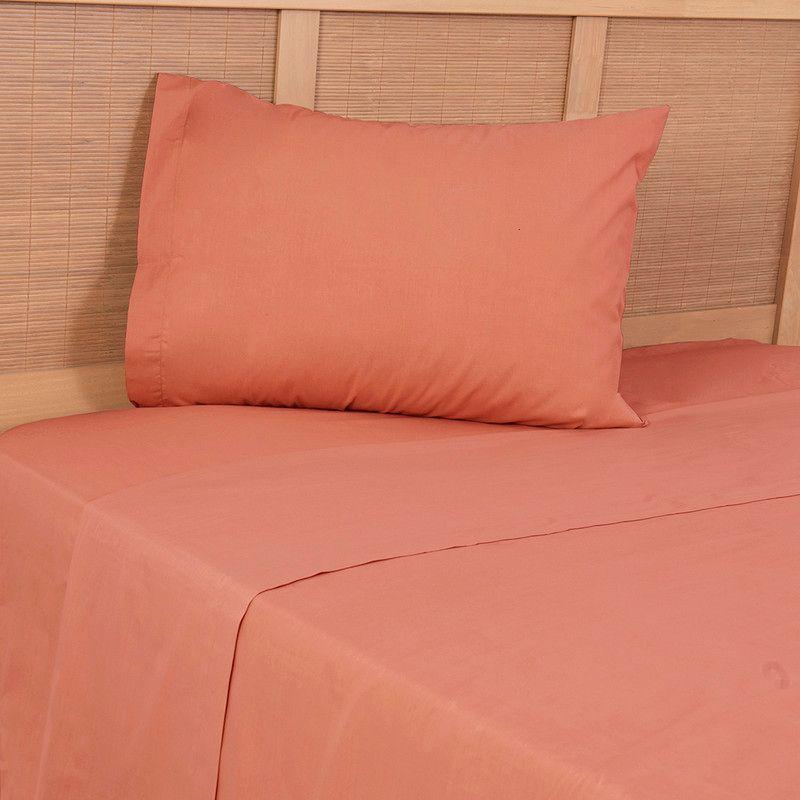 Sabana 144 Hilos Lisa 1P Naranjo-0