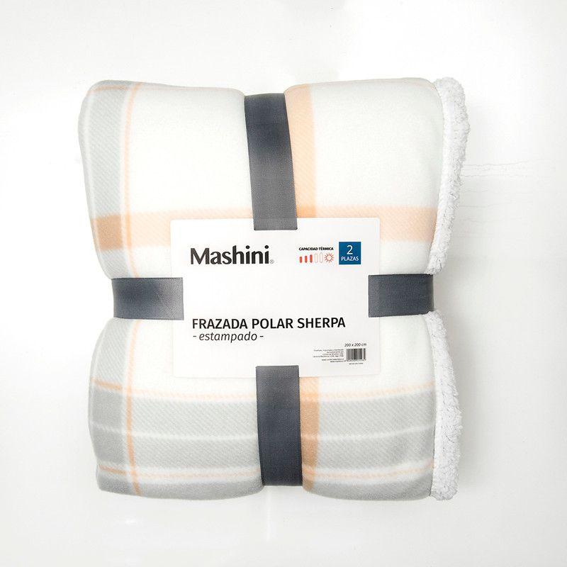 Frazada Polar-Sherpa Est. 1.5 P Tartan Gris-2