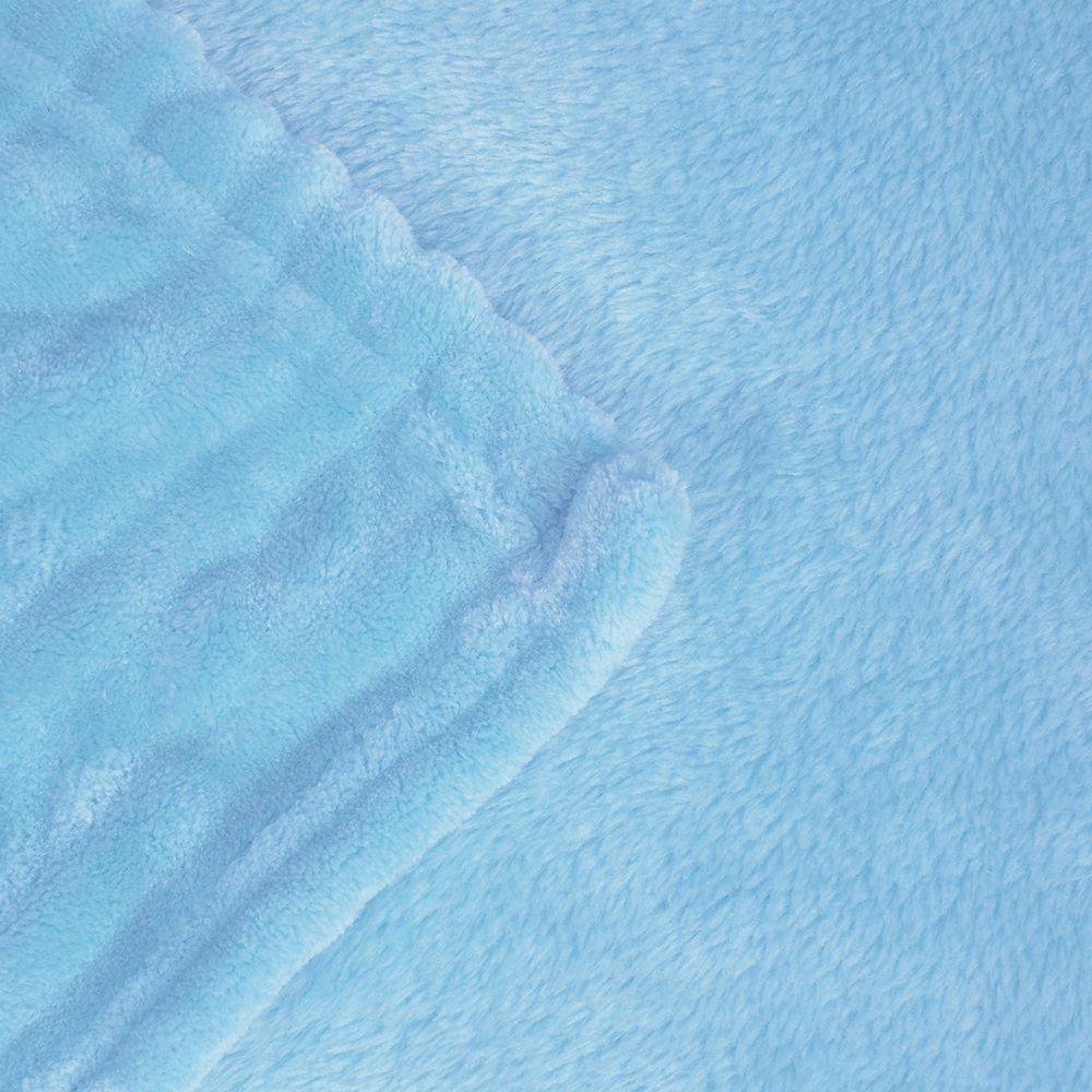 Manta Flannel Embossed 130x160 cms Celeste Mashini-1
