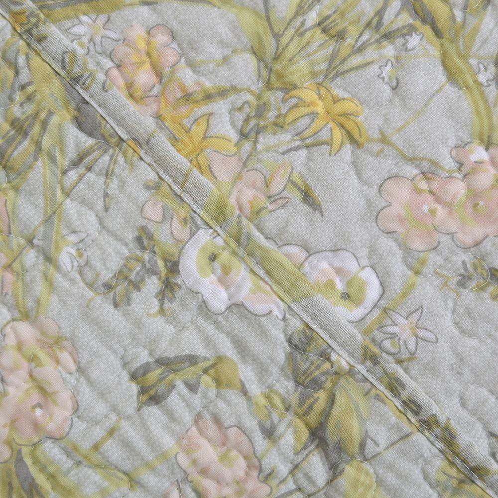 Cubrecama Quilt Est. King flower deluxe beige Fabrics-1