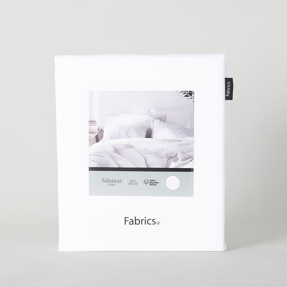 Sabanas 300H Percale 1.5 pl Blanco-2