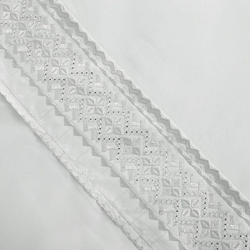 Sabana lisa  MF  Broderie Bordada 1.5 P Celeste-2