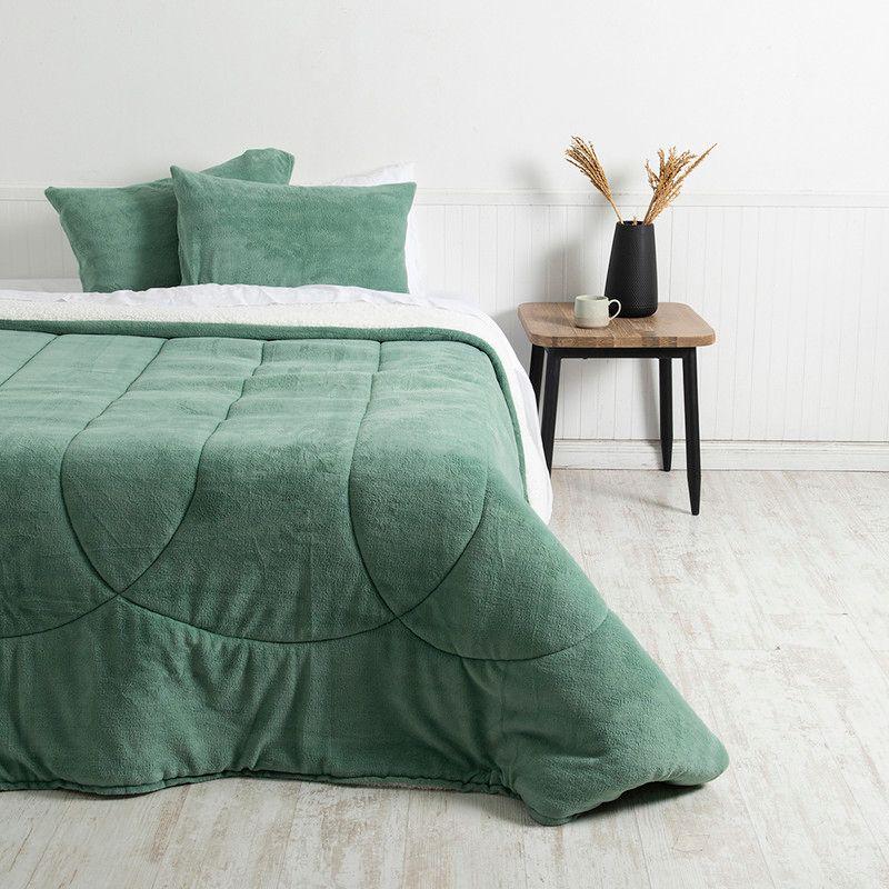 Plumon Coral Sherpa Super King Verde-0