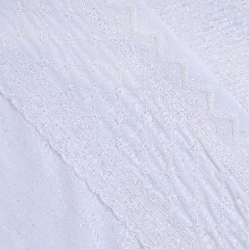 Sabana Broderie Bordada Bricks 1.5 P Blanco-1