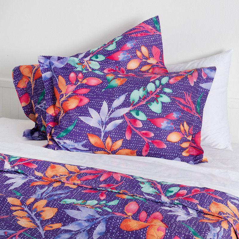 Quilt Cordoba Estampada  1.5 P Leaves-2