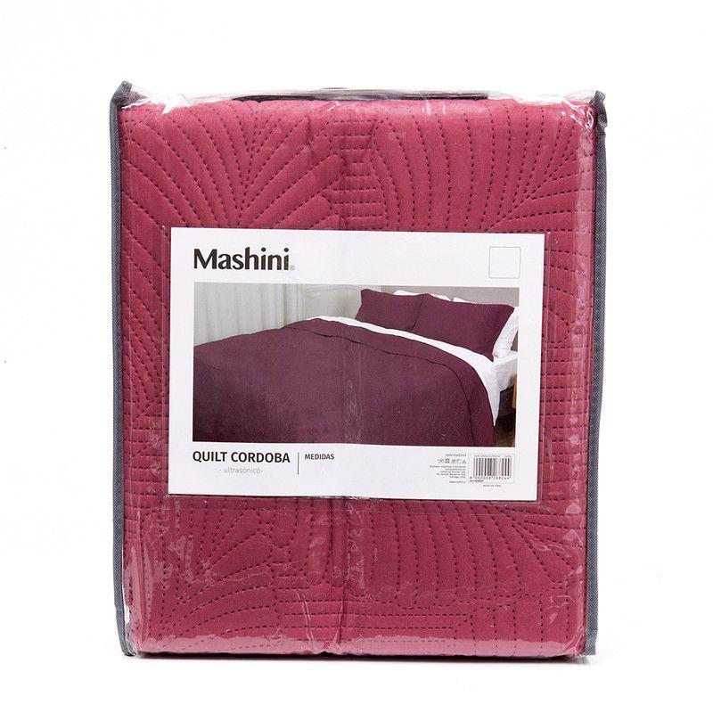 Quilt Cordoba lisa 2 P Burdeo-4