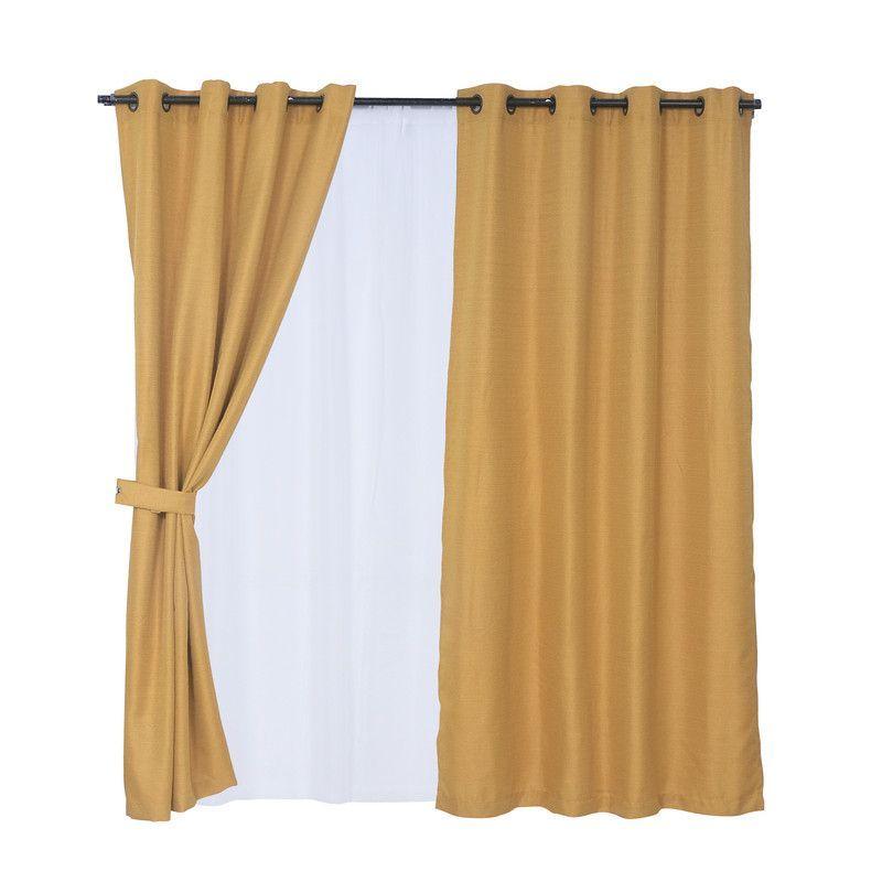 Set Cortina jqd Rusti. 8pzas Argo. 140x220 Mostaz-0