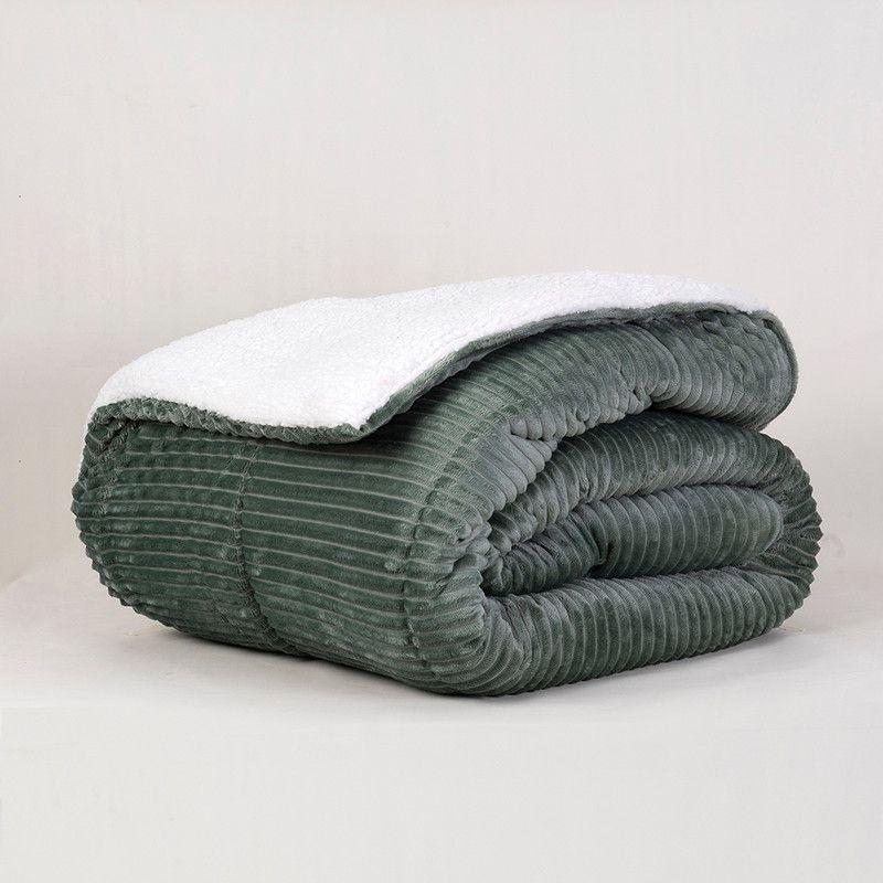 Plumon Corduroy Coral Sherpa King Verde N-2