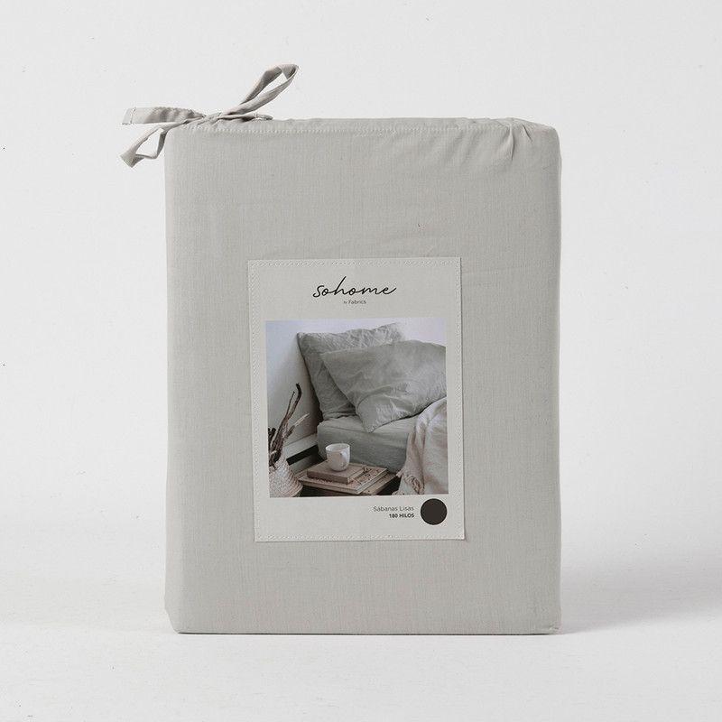 Sabanas Lisa Sohome 180H 2 PL Light Gray-2