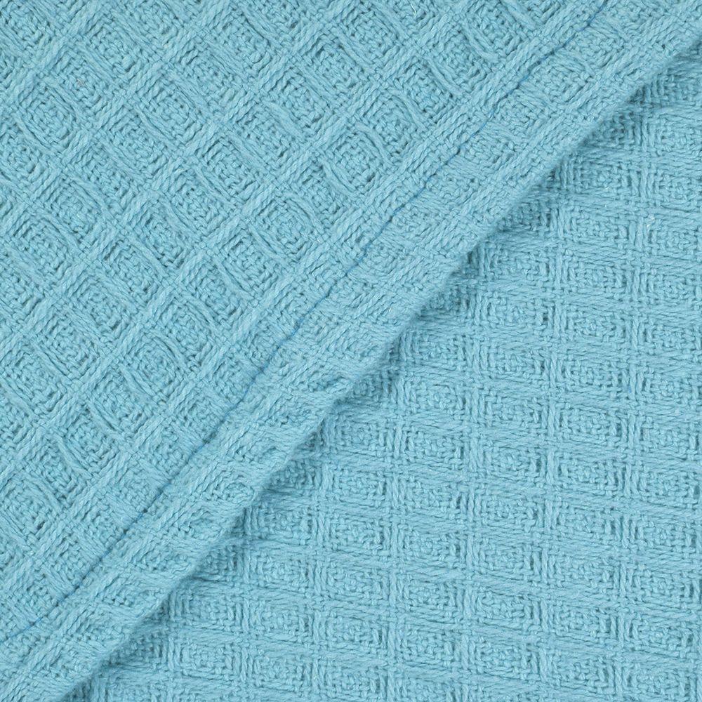 Manta Algodon Waffle 130x160 cm Turquesa Mashini-1